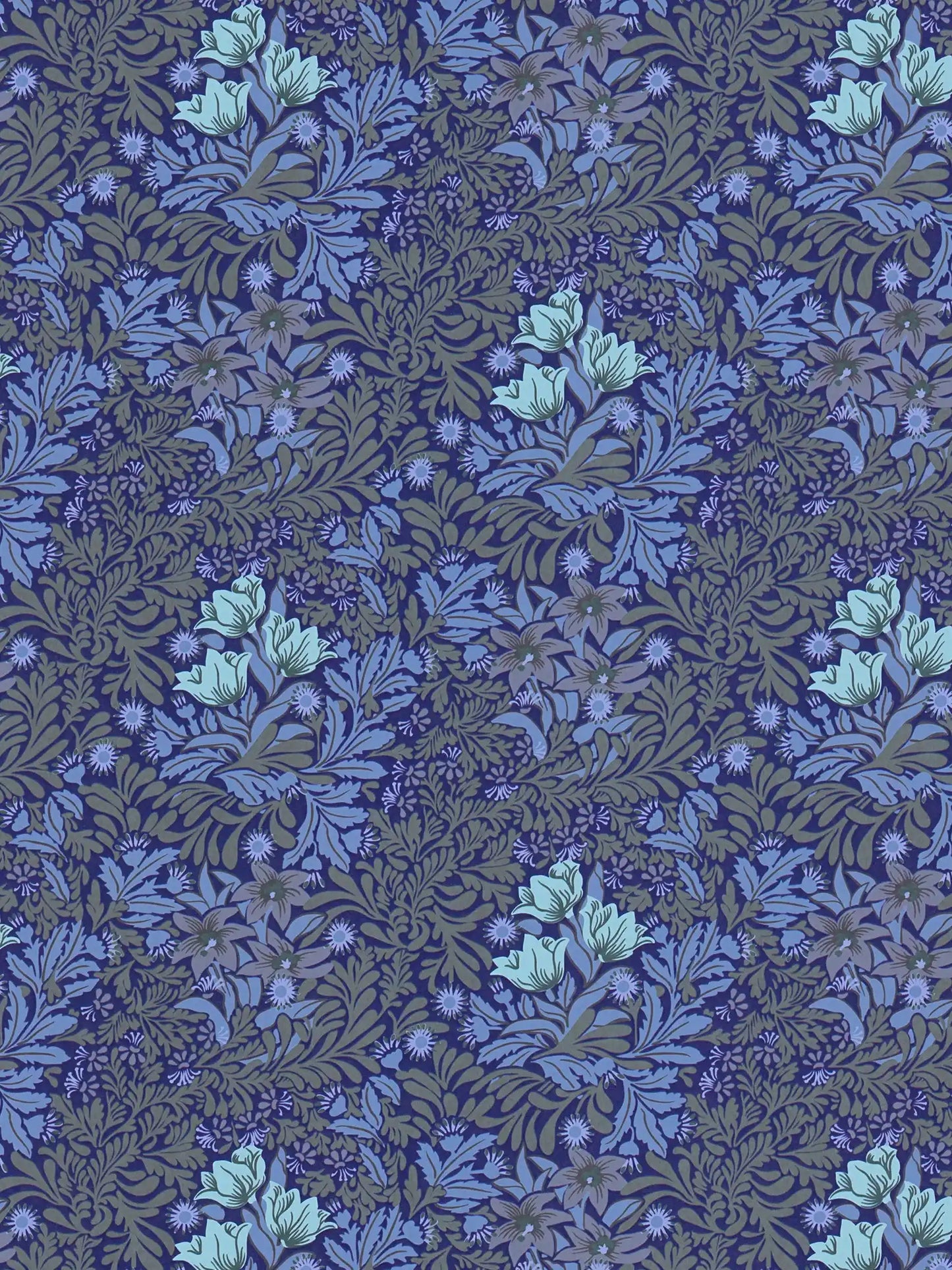 Sample - Antique Floral Trails Wallpaper Online NZ | The Inside - Mauve