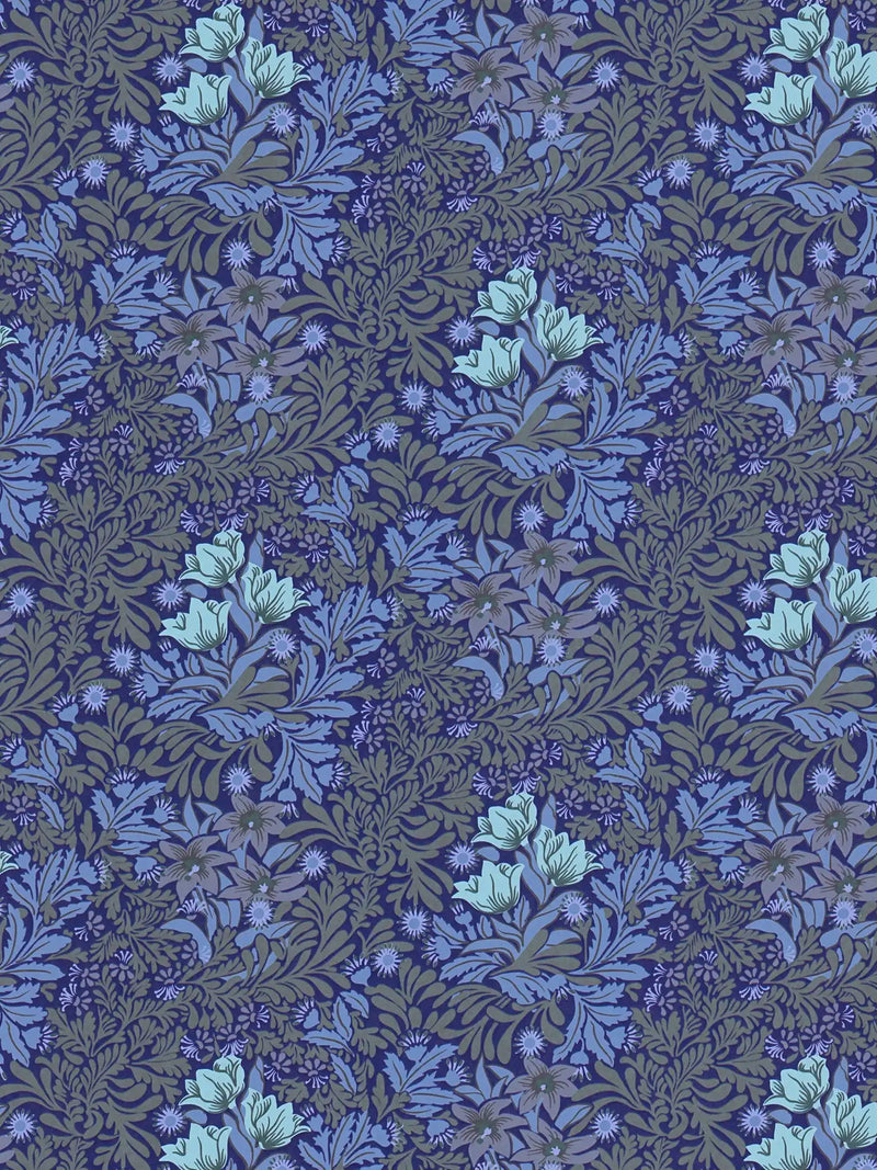 Sample - Antique Floral Trails Wallpaper Online NZ | The Inside - Mauve