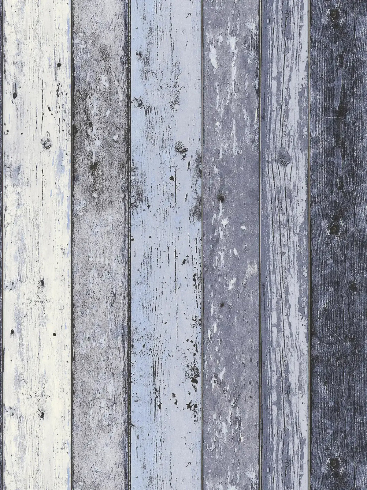 Sample - Distressed Wood Wallpaper - Blue