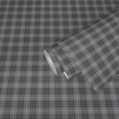 Tartan The Wallpaper - Mid Grey
