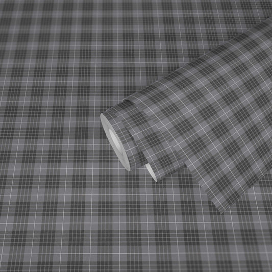 Tartan The Wallpaper - Mid Grey