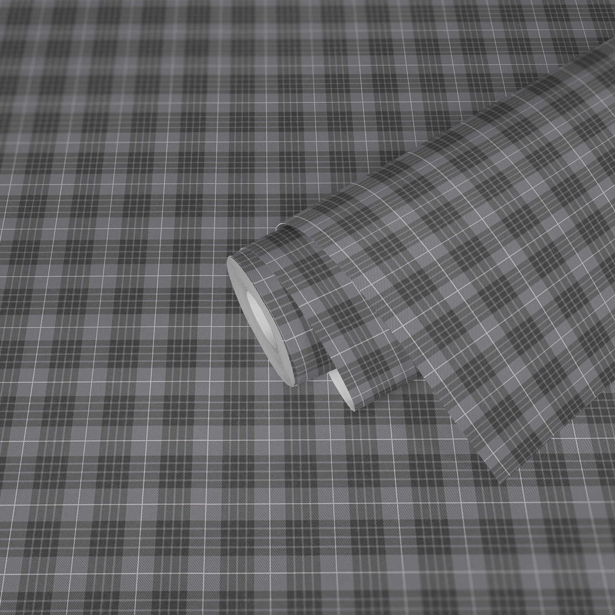 Sample - Tartan The Wallpaper - Mid Grey