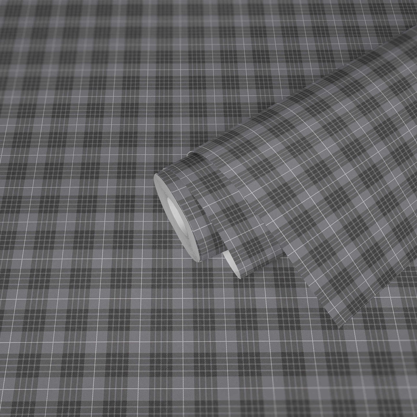 Sample - Tartan The Wallpaper - Mid Grey