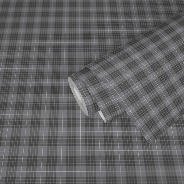 Sample - Tartan The Wallpaper - Mid Grey