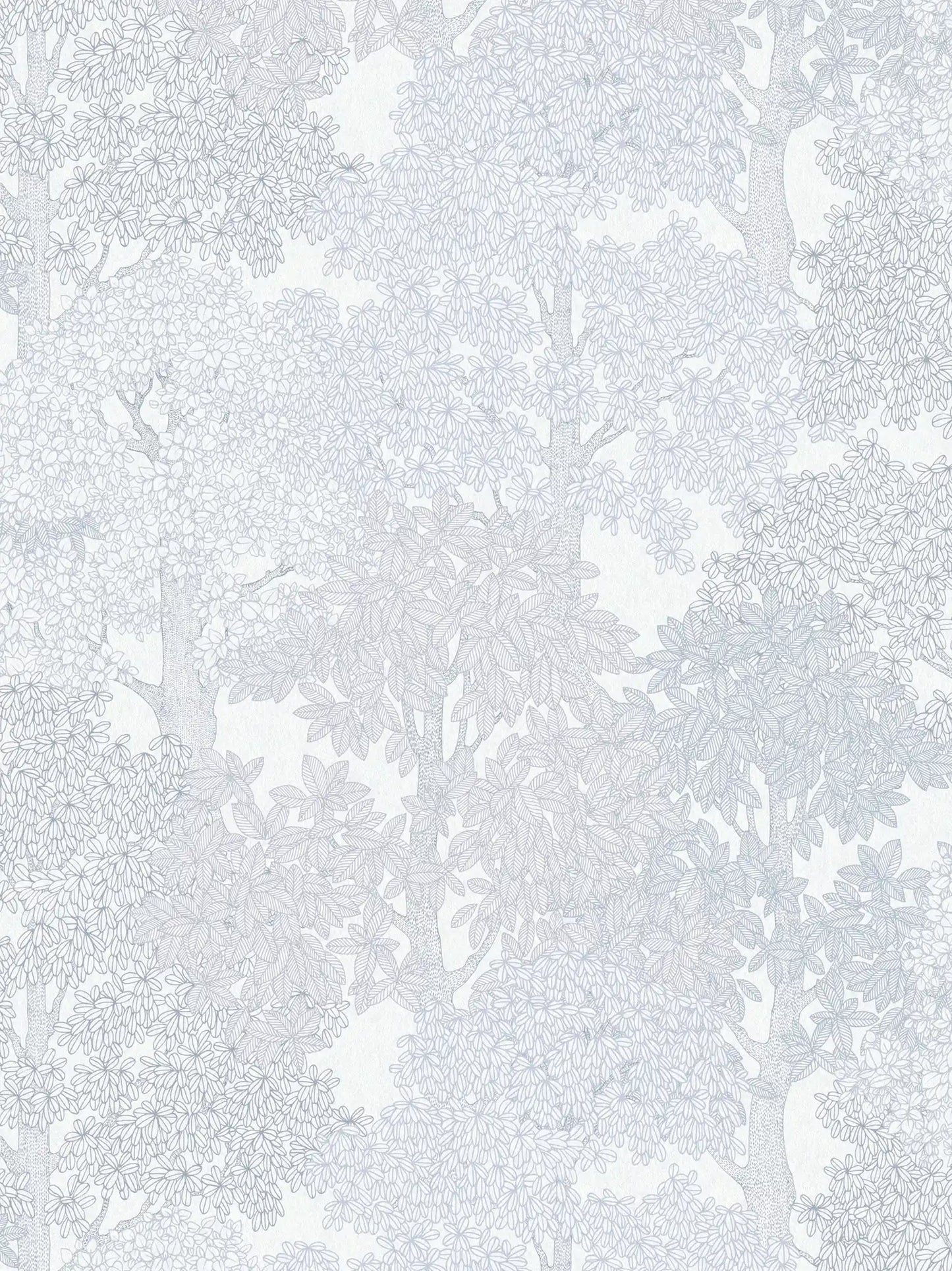 Sample - Colourful Forest Trees Wallpaper - White
