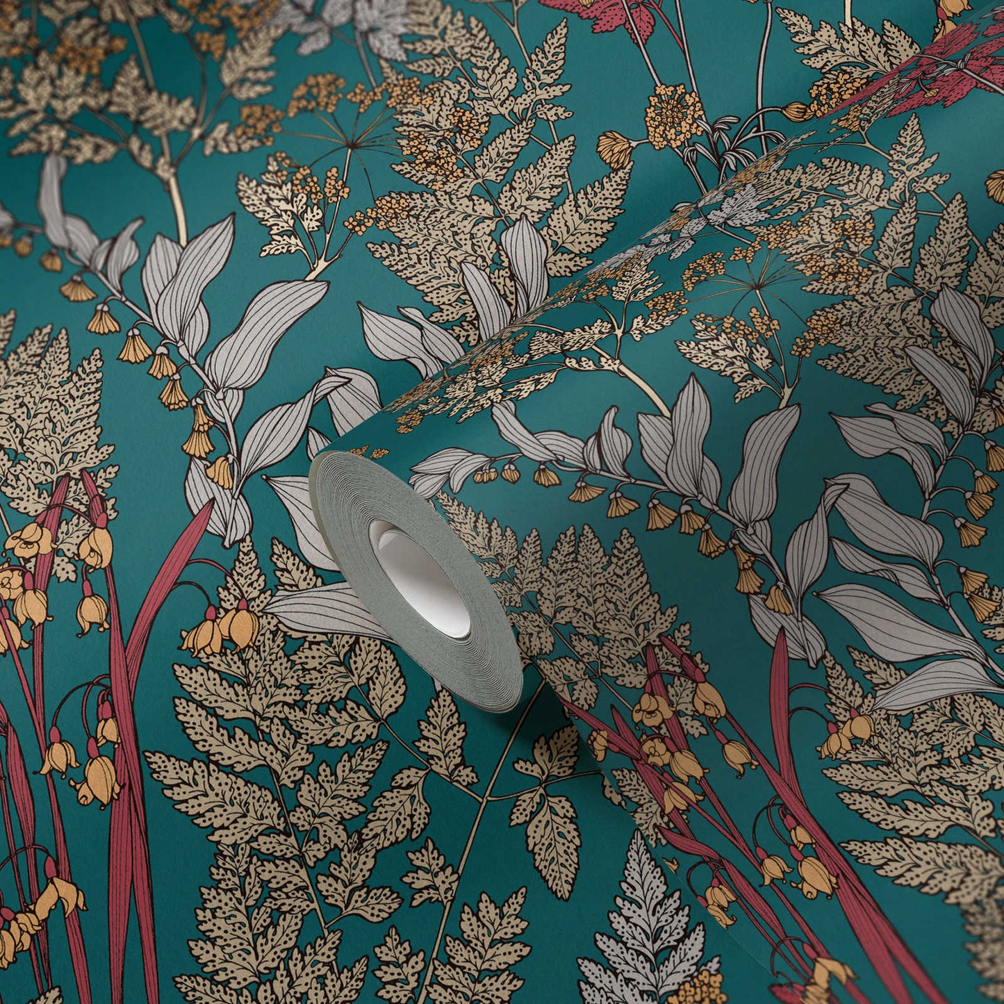 Floral Wallpaper - Blue