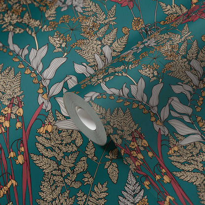 Floral Wallpaper - Blue