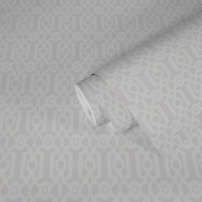 Baroque Pattern Wallpaper - White