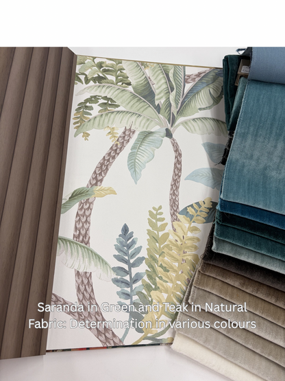 Saranda - Palm Oasis Wallpaper - Green/Cream