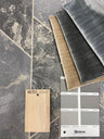 Zarci - Geometric Marble Wallpaper - Charcoal/Gold - Last 26 Rolls