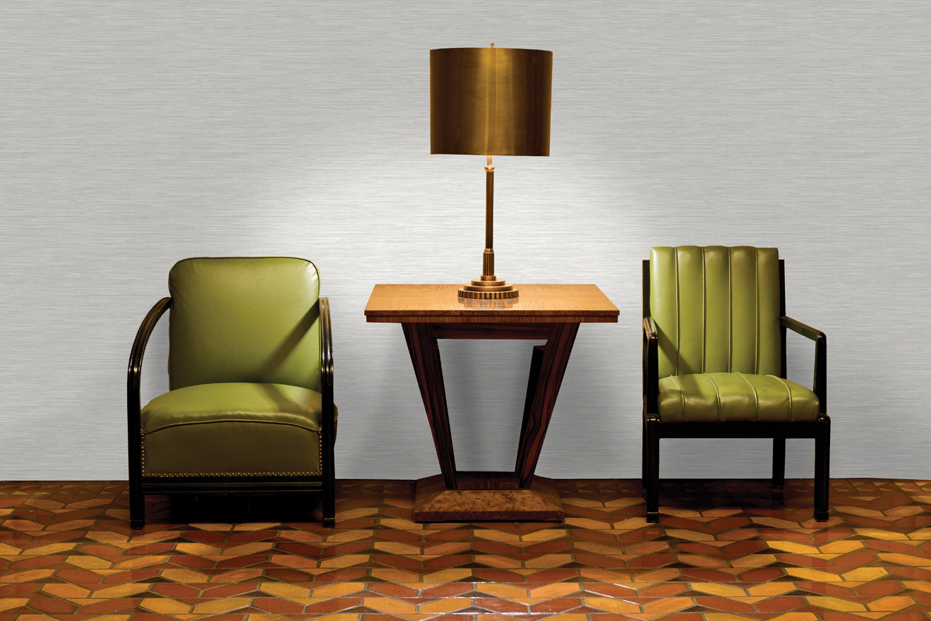 Bambara - Vinyl Grasscloth Wallpaper - White - Discontinuing