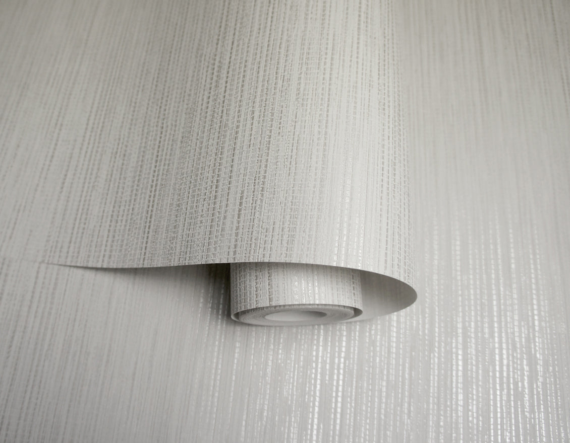 Bambara - Vinyl Grasscloth Wallpaper - White - Discontinuing
