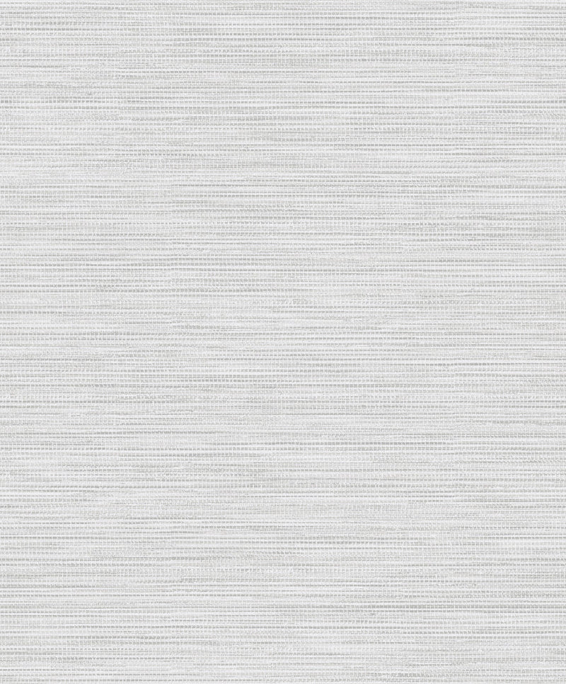 Bambara - Vinyl Grasscloth Wallpaper - White Plain