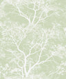 Whispering Tree Wallpaper - Green Glitter