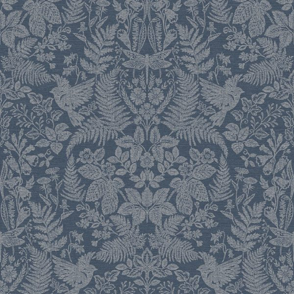 Loxley - Floral Tapestry Wallpaper - Navy- Discontinuing