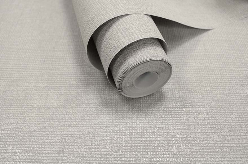 Lulea - Hessian Fabric Effect Wallpaper - Dove