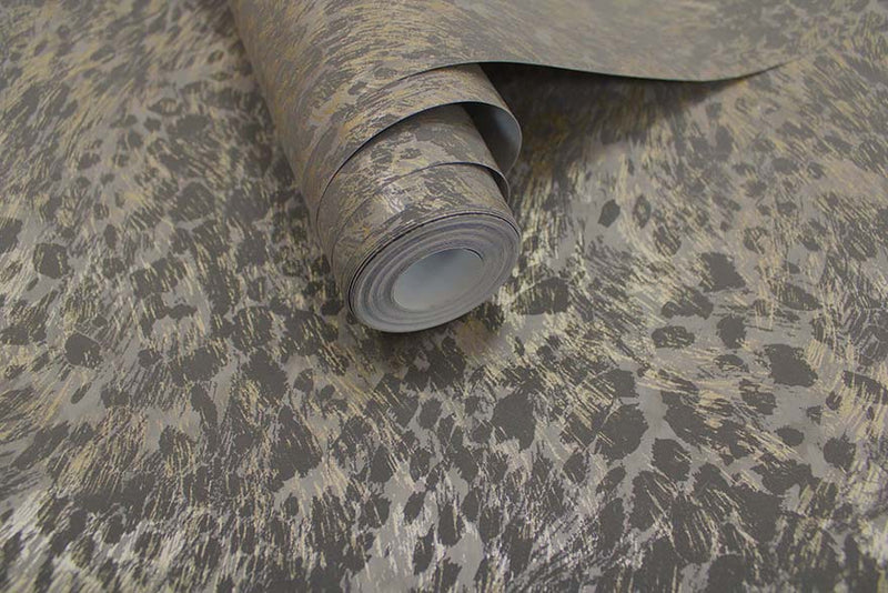Panthera Leopard Wallpaper - Charcoal