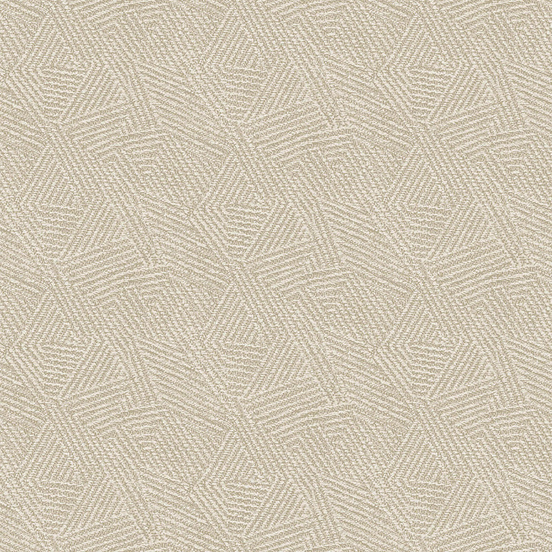 Atakora - Geometric Metallic Wallpaper - Cream - Discontinuing