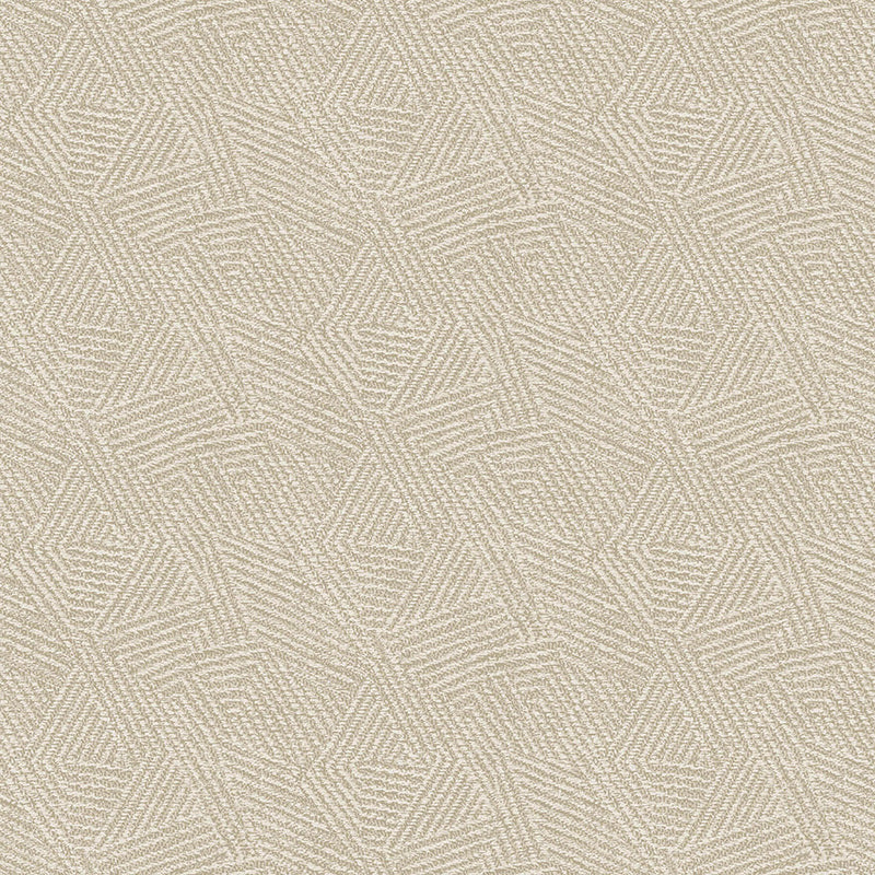 Atakora - geometric metallic wallpaper - Cream