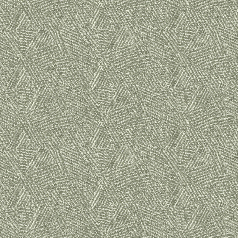 Atakora - geometric metallic wallpaper - Green