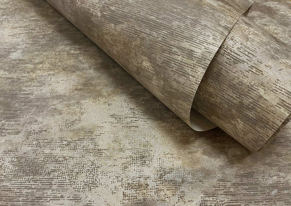 Ozbek - Distressed Elements Wallpaper - Taupe - Discontinuing