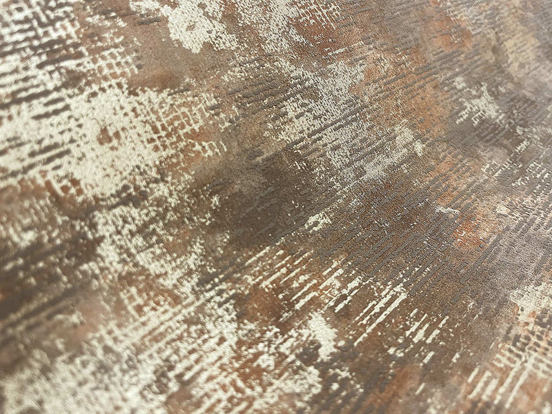 Ozbek - Distressed Elements Wallpaper - Burnt Orange