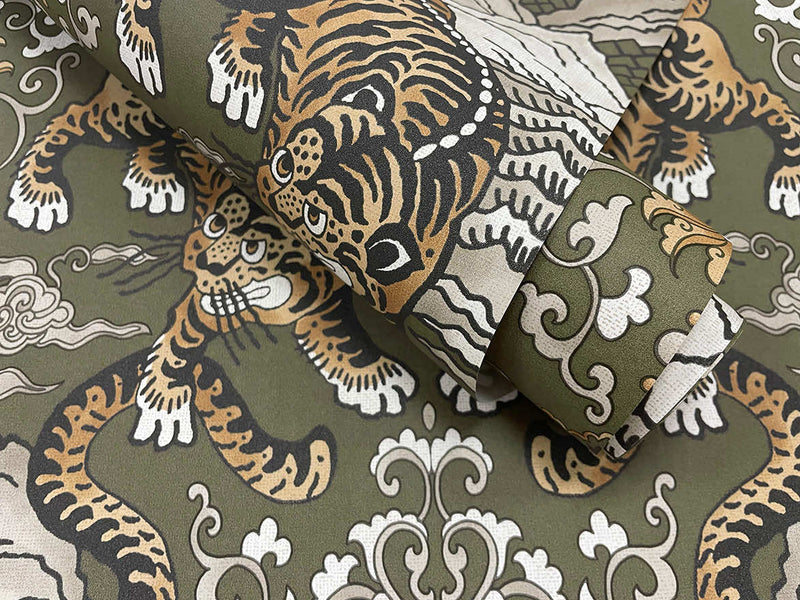 Tora The Tiger Wallpaper - 3 Colours
