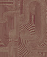 Macramé - Boho Geo Wallpaper - Maroon