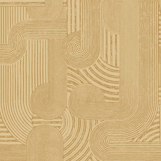 Macramé - Boho Geo Wallpaper - Ochre - Discontinuing