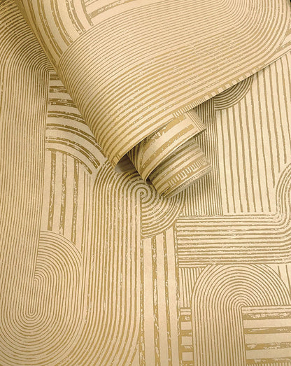 Macramé - Boho Geo Wallpaper - Ochre - Discontinuing