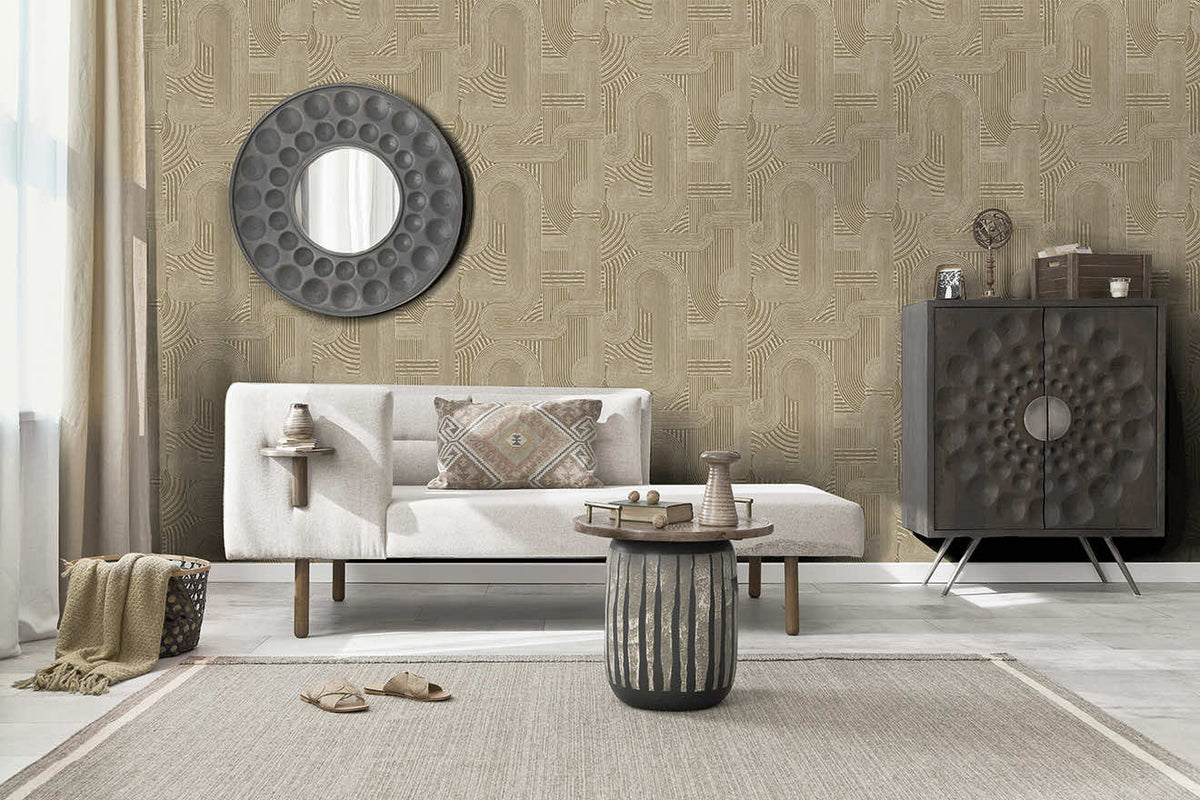 Macramé - Boho Geo Wallpaper - Neutral - LAST ROLL