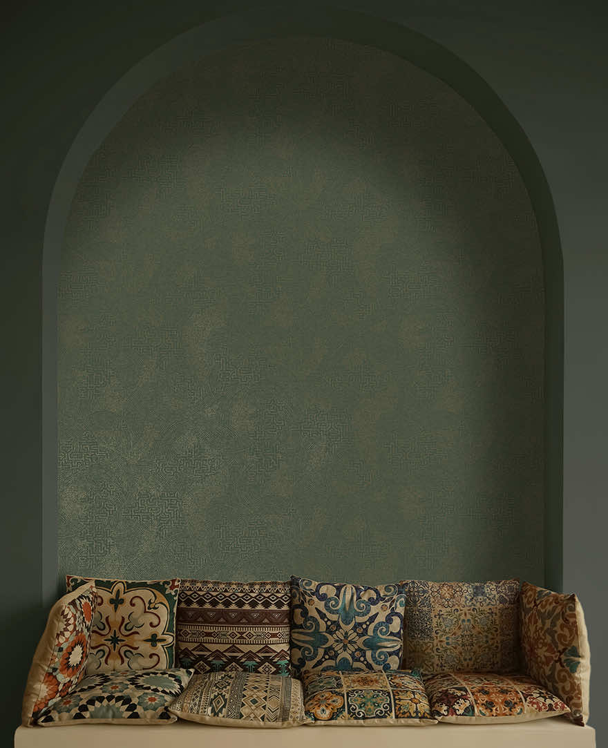 Richat Wallpaper - Emerald Green