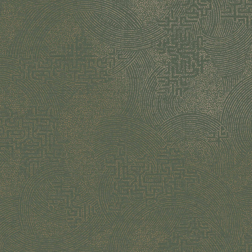 Sample - Richat Wallpaper - Emerald Green