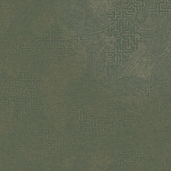 Sample - Richat Wallpaper - Emerald Green