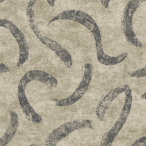 Sample - Sirocco Linen & Noir wallpaper