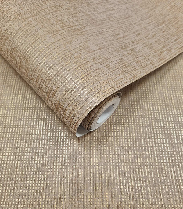 Sample - Pique Textured Wallpaper - Rust