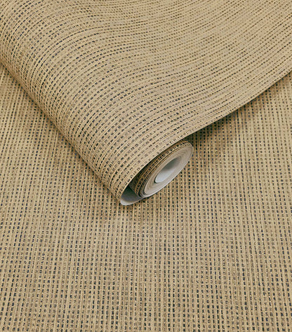 Pique Textured Wallpaper - Beige / Black