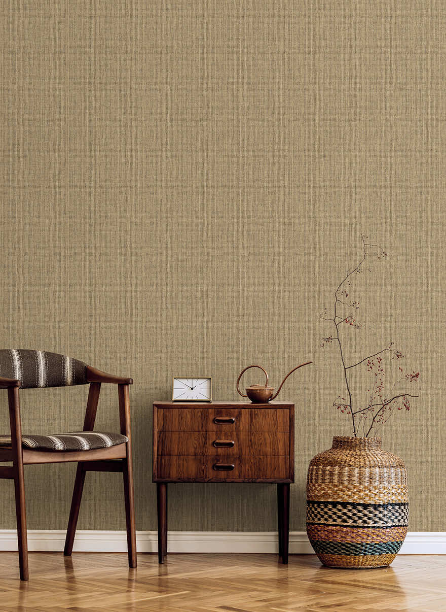 Pique Textured Wallpaper - Beige / Black