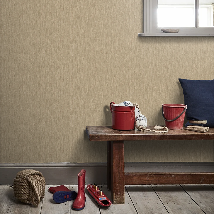 Textura Metallic Wallpaper - Gold / Rust