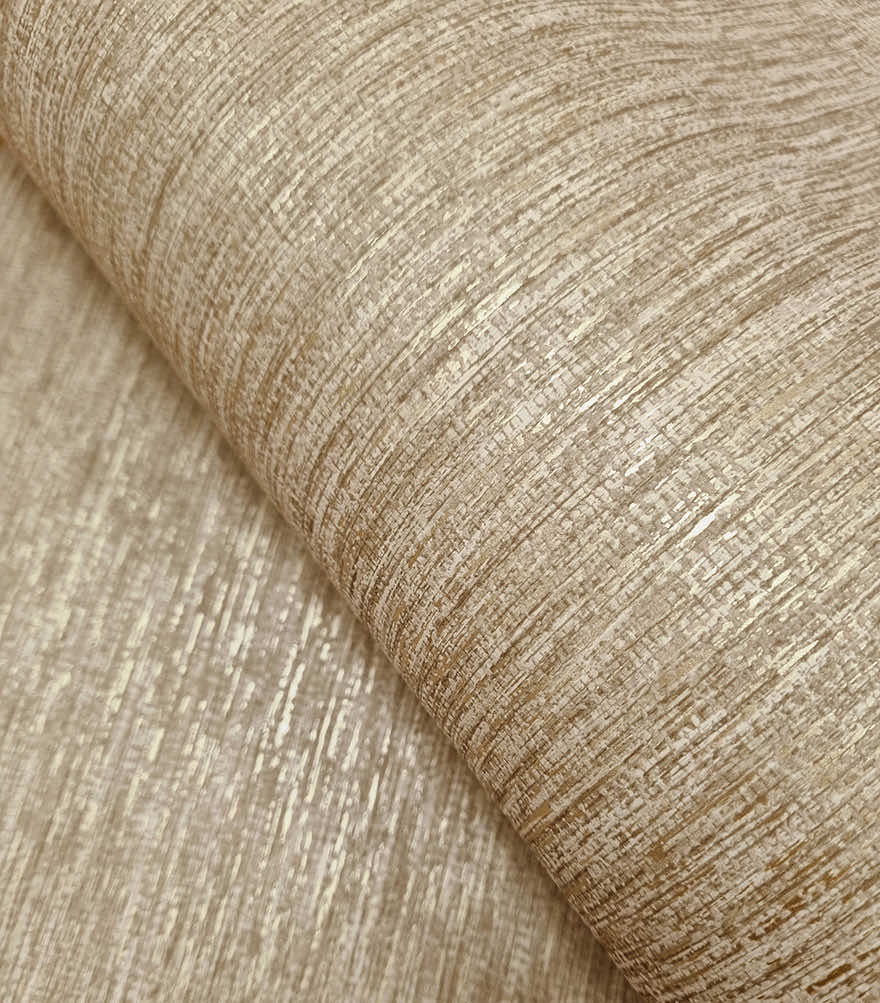 Textura Metallic Wallpaper - Gold / Rust