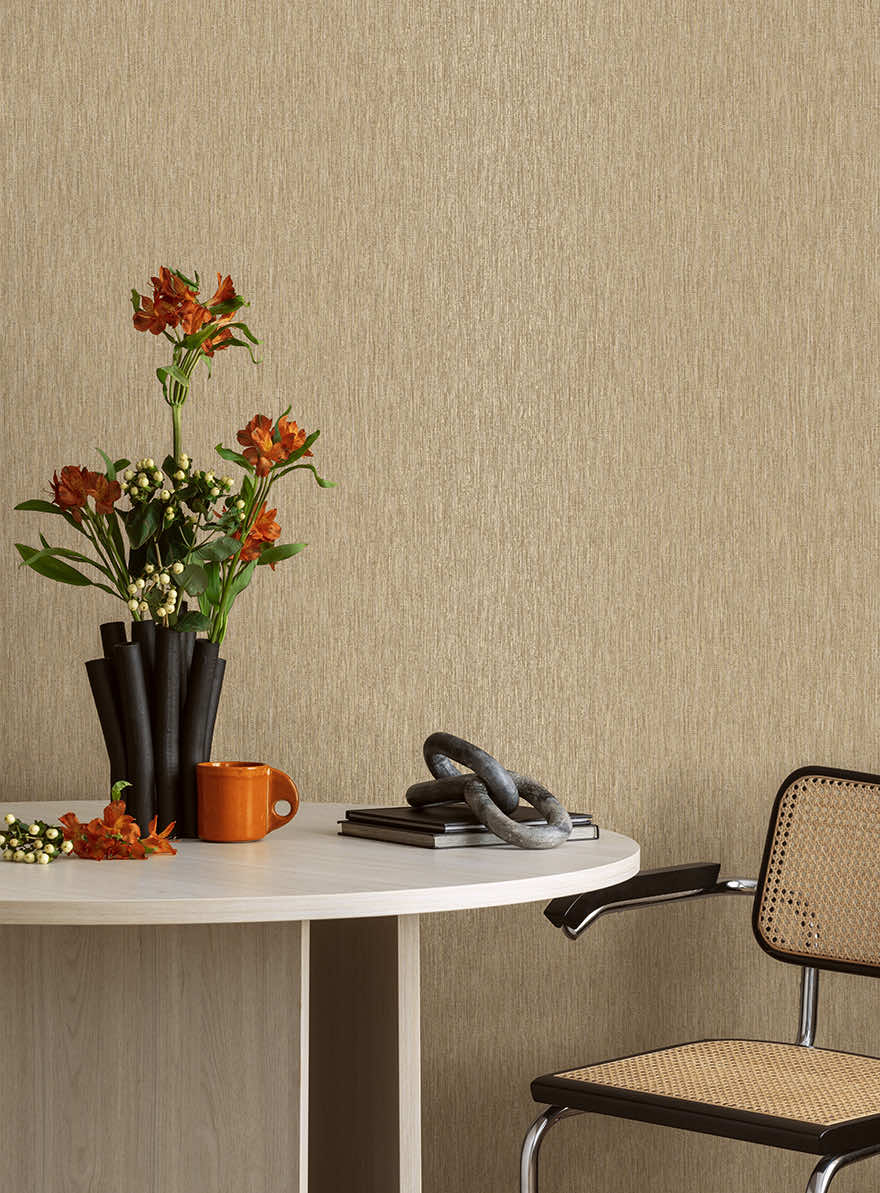 Textura Metallic Wallpaper - Gold / Rust