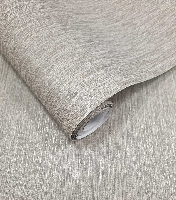 Sample - Textura Metallic Wallpaper - Grey