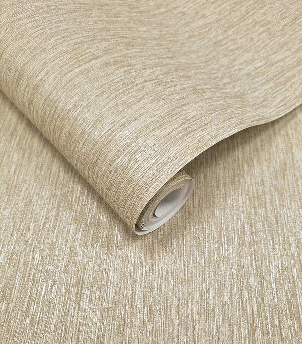 Sample - Textura Metallic Wallpaper - Cream