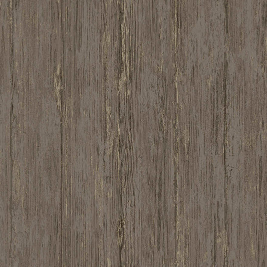 Sapele Wood Panels Wallpaper - Charcoal