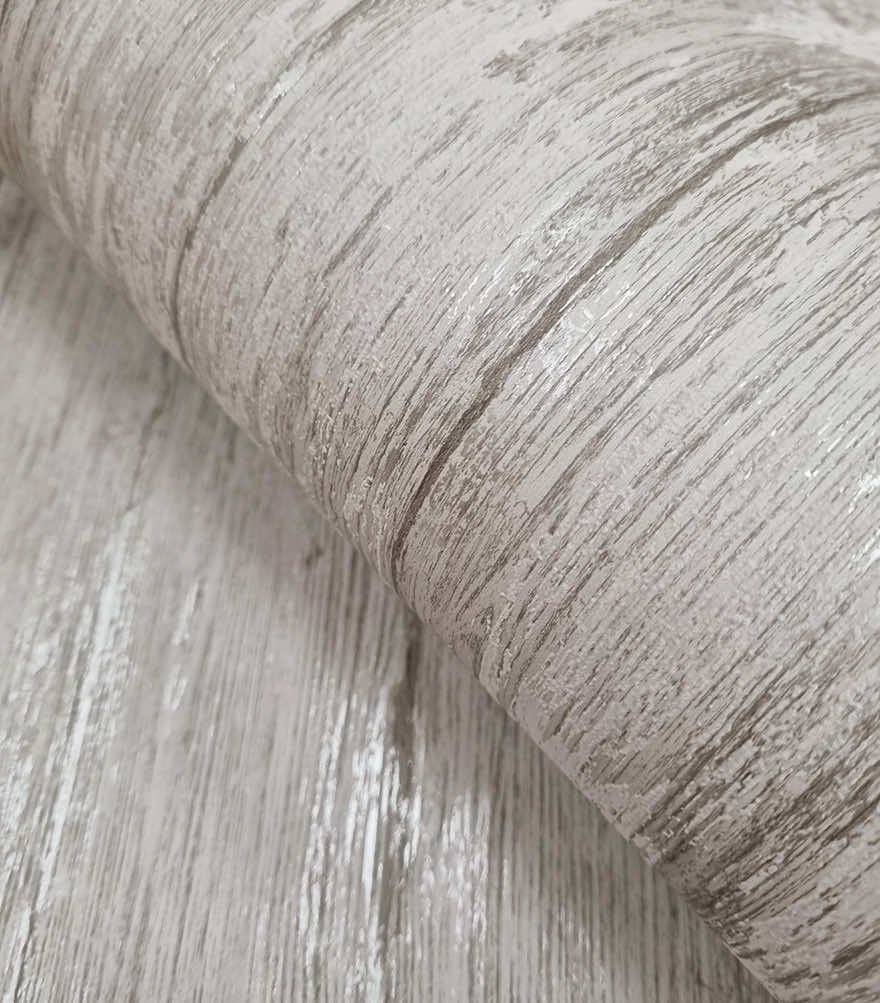 Sapele Wood Panels Wallpaper - Grey