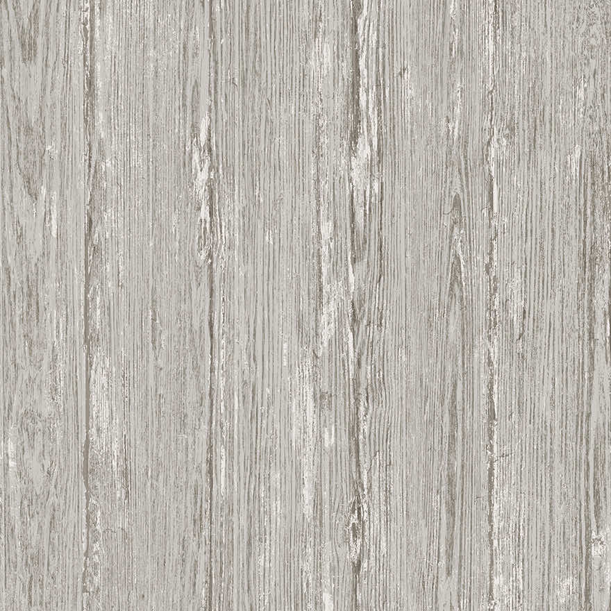 Sapele Wood Panels Wallpaper - Grey
