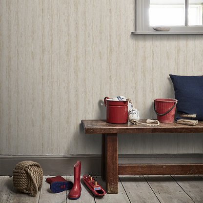 Sapele Wood Panels Wallpaper - Dove
