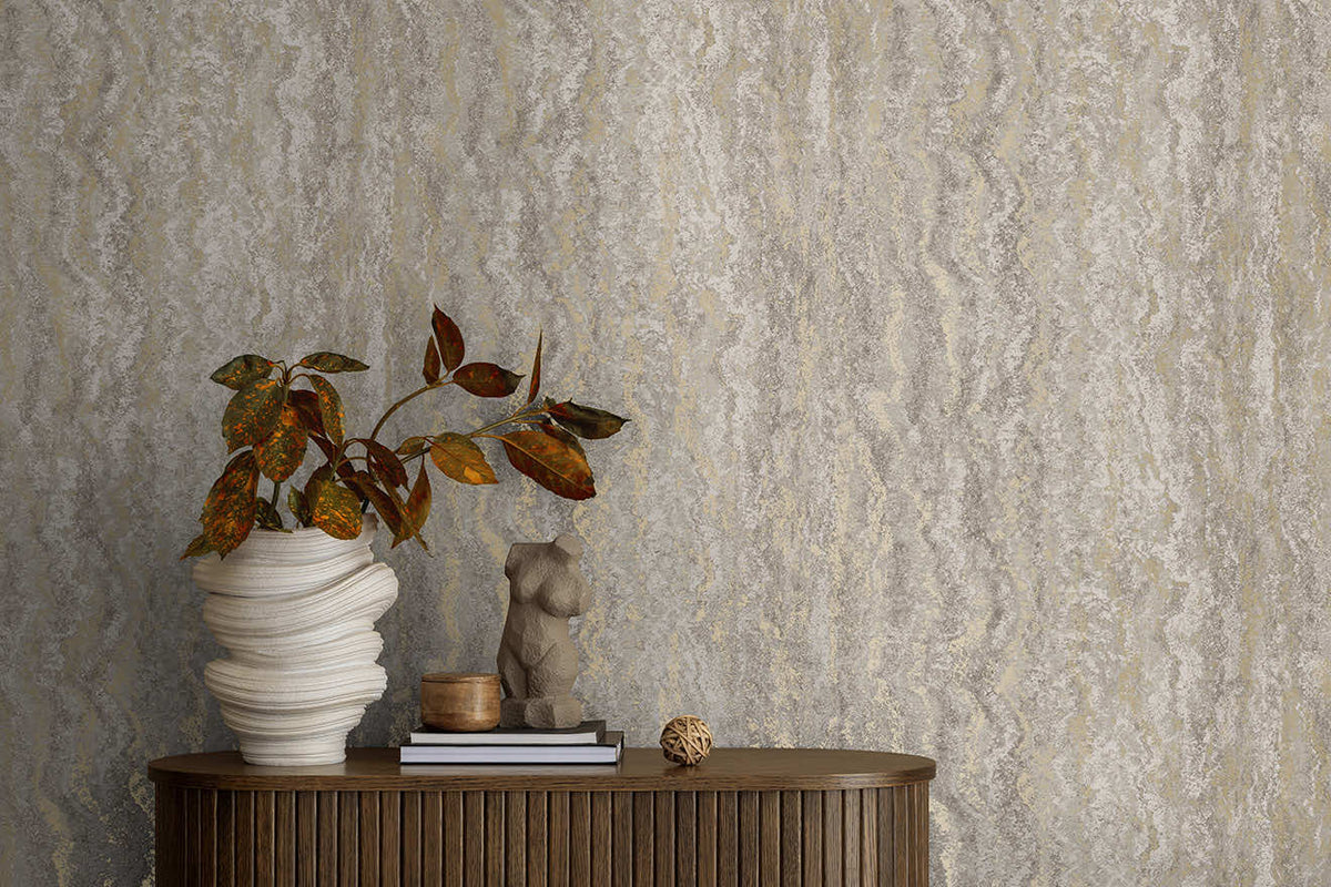 Tinos Marble Wallpaper - Grey