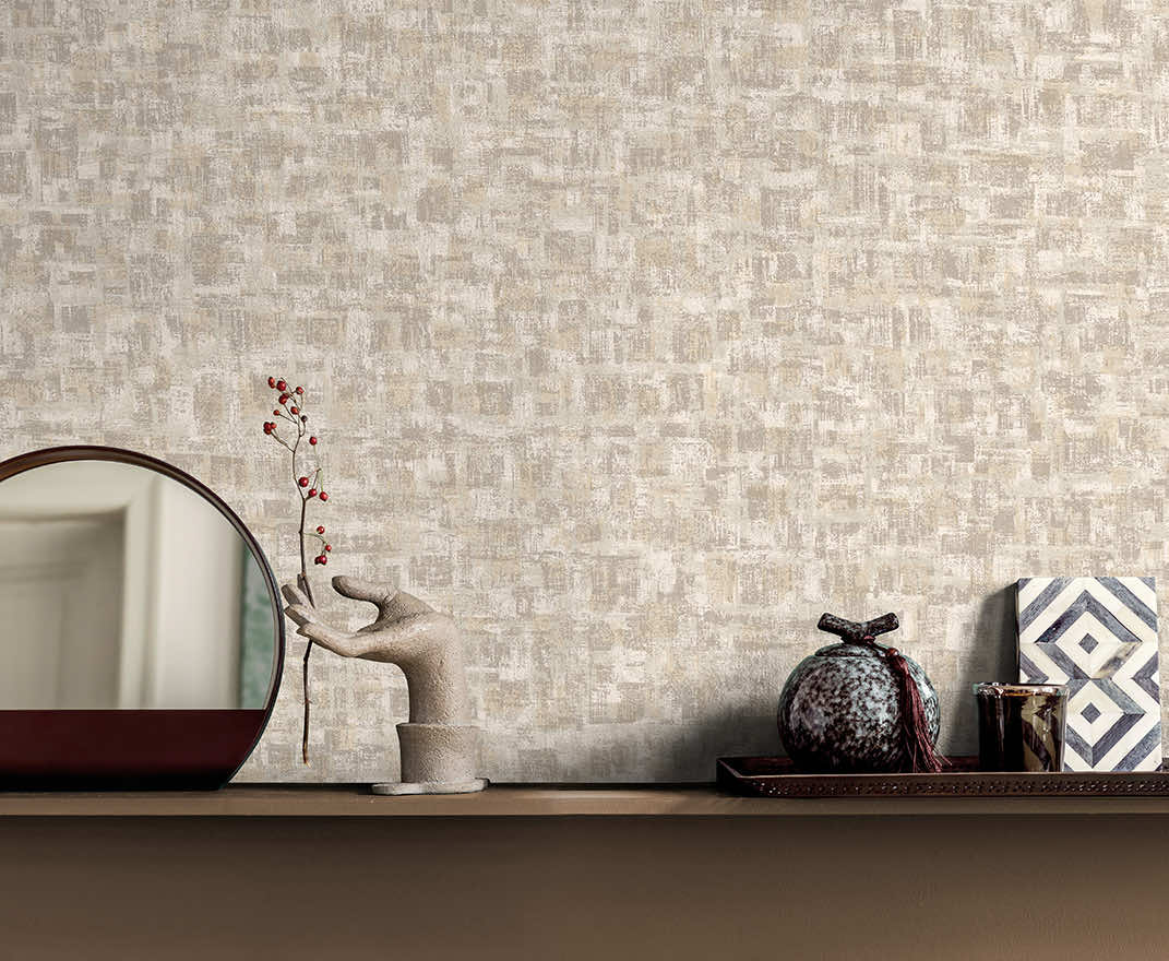 Valora Blocks Wallpaper - Dove