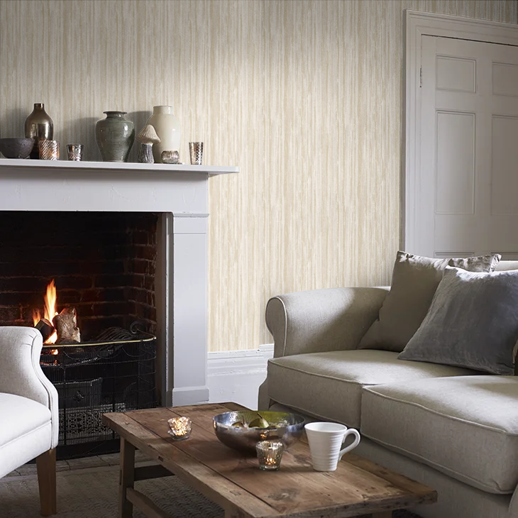 Calico Textured Wallpaper - Cream